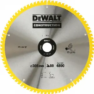 DeWALT DT1184 Pílový kotúč CONSTRUCTION, ø 305 mm, 80 zubov