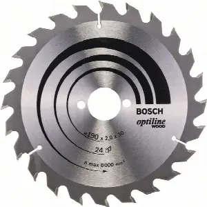BOSCH Pílový kotúč Optiline Wood - 190 x 30 x 2,0 mm, 24 2608641185