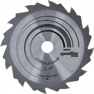Bosch Pílový kotúč Speedline Wood 160 x 20 x 2,2 mm, 12 1ks 2608640786
