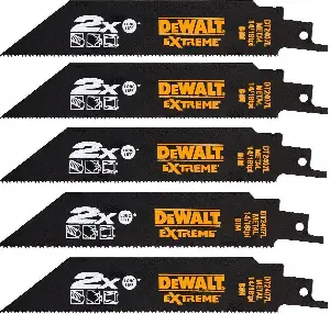 DeWalt DT2407L Sada pilek EXTREME, 2x LIFE, střídavý zub 152 mm pro mečové pily (5 ks)
