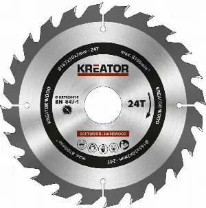Kreator KRT020410 Pílový kotúč na dřevo 165mm 24T
