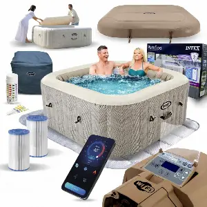 Intex 28446 Pure Spa Chevron Deluxe