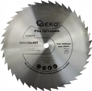Geko G00075 Pílový kotúč na drevo 600 mm 32 mm 40T