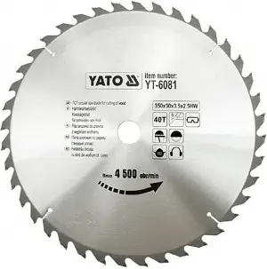 Yato Kotouč na dřevo 350 x 30 mm 40z YT-6081