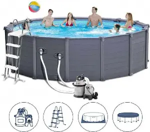 Intex Graphite Gray 478 x 124 cm 26384NP