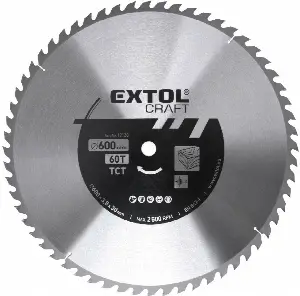 EXTOL CRAFT 19128 pílový kotúč 600x30/25,4 mm 60 zubov s SK plátky