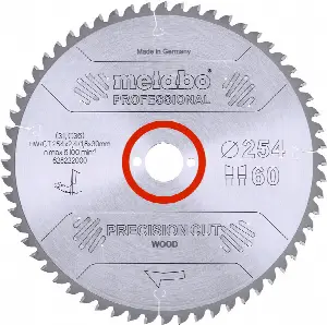 METABO Pílový kotúč pre okružné píly HW/CT 254x30, 60 WZ 5° NEG.
