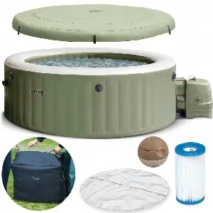 Intex PureSpa Bubble Massage olivová zelená 28426NP