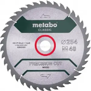 Metabo Pílový kotúč „PRECISION CUT WOOD - CLASSIC“, 254x30 Z40 WZ 20°, 628325000