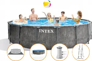 Intex Prism Frame Greywood 4,57 x 1,22 m 26743