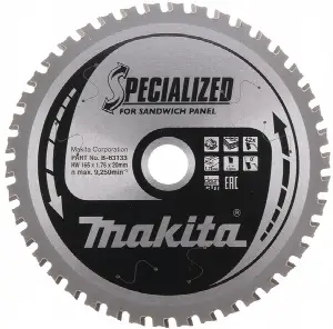 Makita B-63149 Kotúč pílový D 165 x 20 mm na sendvičové panely 42 TCT zubov 1.75 mm