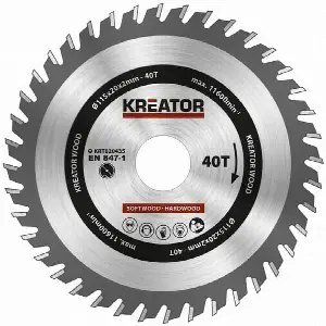 Kreator KRT020435 Pílový kotúč na drevo 115mm, 40T
