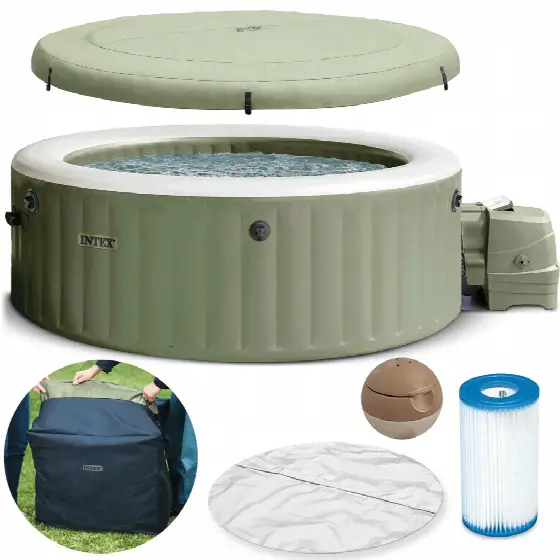 Intex PureSpa Bubble Massage olivová zelená 28426NP