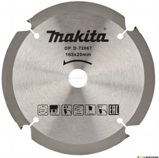 Makita D-72067 PCD pílový kotúč na vláknocementové dosky 165x20mm 4T