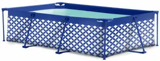 Swim Essentials Elegance Luxe Dark Blue White Tiles 260x160x65 cm