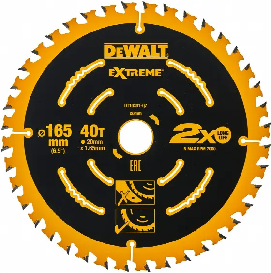 DeWALT DT10301 pílový kotúč 165x20mm 40 zubov