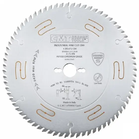 CMT CHROME Pílový kotúč pre pozdĺžne a priečne rezy - D250x3,2 d30 Z40 HM Odhlučnený