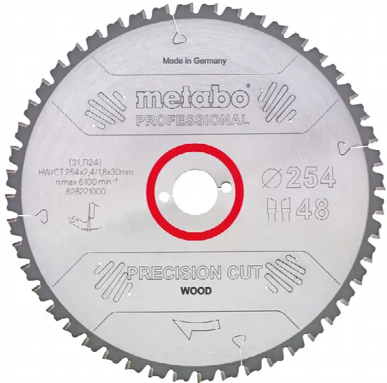 Metabo pílový kotúč pre stacionárne okružné píly HW/CT 254x30, 48z, 628221000.