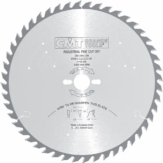 CMT Industrial Pílový kotúč pre pozdĺžne a priečne rezy - D254x2,4 d30 Z48 HM -5°Neg C29404810M
