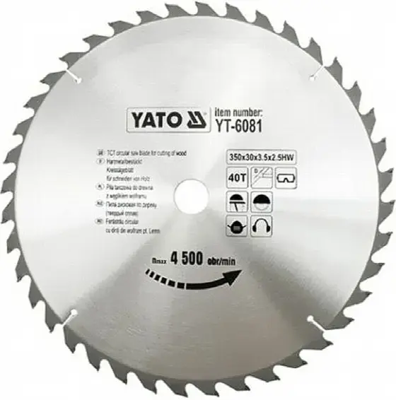 Yato Kotouč na dřevo 350 x 30 mm 40z YT-6081