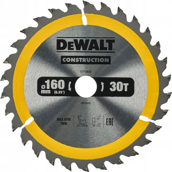 DeWALT DT1932 Pílový kotúč CONSTRUCTION, 160 x 20 mm, 30 zubov