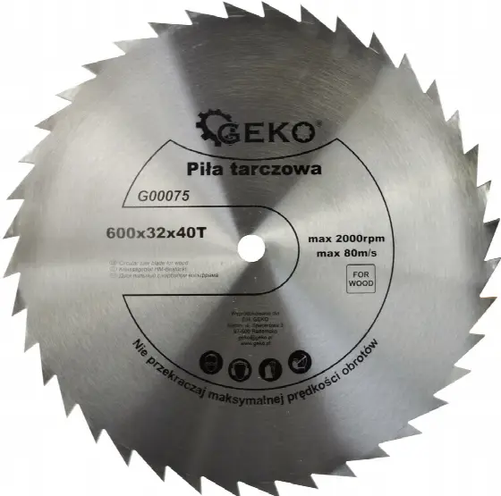 Geko G00075 Pílový kotúč na drevo 600 mm 32 mm 40T