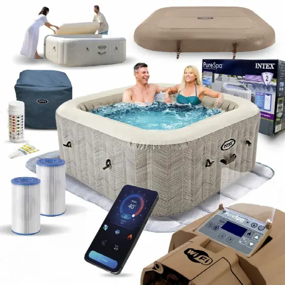 Intex 28446 Pure Spa Chevron Deluxe