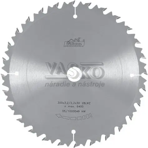Pilana pílový kotúč SK LWZ 83-35 na rezanie dreva s SK platkami 250x3.2x30 z24