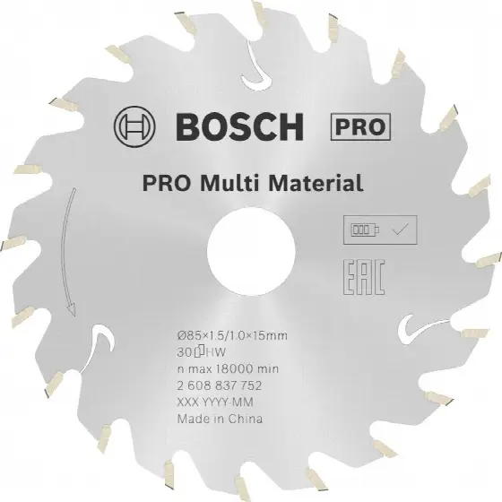 Bosch Pilový kotouč ze slinutého karbidu Accessories 2608837752 Průměr: 85 mm zubů 30