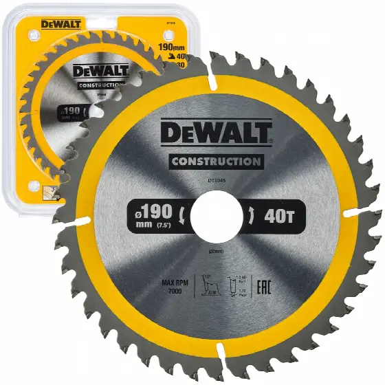 DeWALT DT1945 Pílový kotúč CONSTRUCTION, 190 x 30 mm, 40 zubov