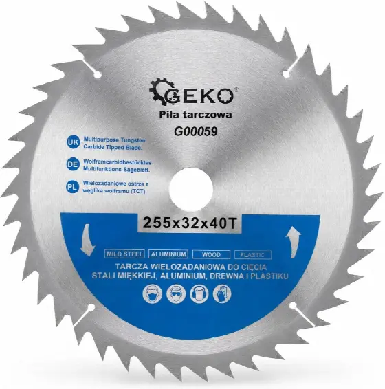 Geko G00059 Pílový kotúč na drevo 255mm 32mm 40T