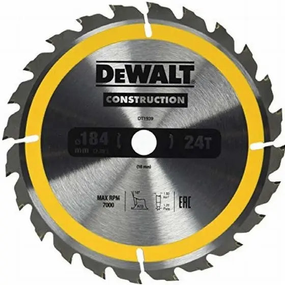 DeWALT DT1939 Pílový kotúč CONSTRUCTION, 184 x 16 mm, 24 zubov